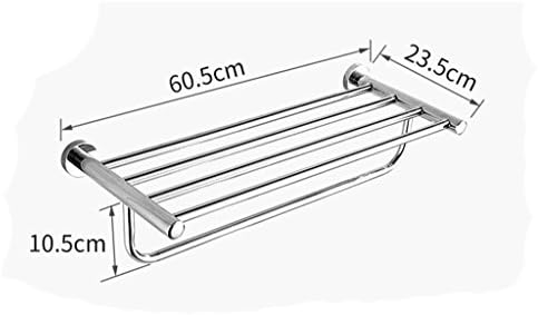 LUCEAE Stainless Steel Towel Rack with Hooks and Bars