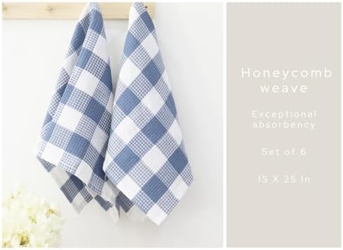 Premium 100 Cotton Waffle Weave Kitchen Towels Super Soft Absorbent