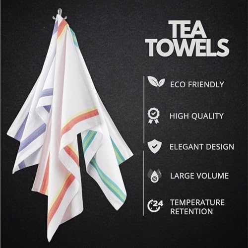 Premium 100 Cotton Kitchen Towels 28x20x6Pack