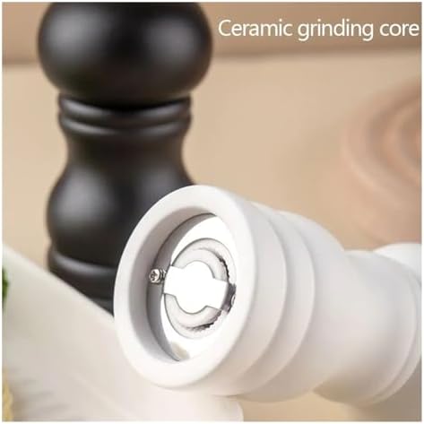 Wooden Salt and Pepper Grinder Set with Adjustable Grinding