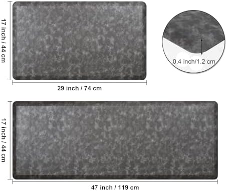2-Piece Premium Black Kitchen Rugs for Home Use