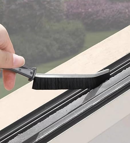 3 Piece Hard Bristle Crevice Cleaning Brush for Kitchen Window and Bathroom