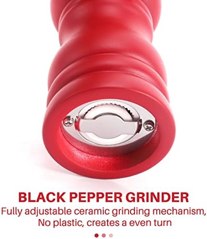 Premium Manual Salt Pepper Grinder Set with Adjustable Coarseness