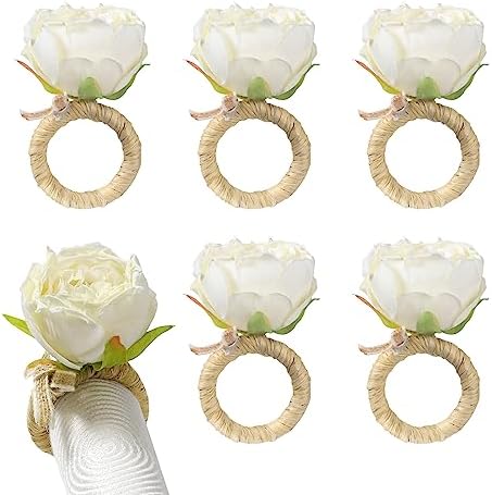 Elegant White Napkin Rings