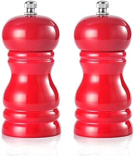 VIXPET Red Wood Salt and Pepper Mill Set of 2