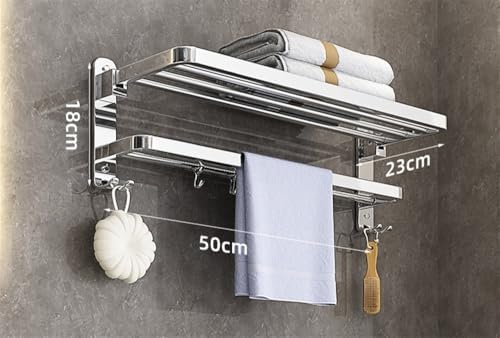Thickened Stainless Steel Towel Rack for Bathroom Storage