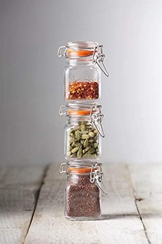 Kilner Square Clip Top Spice Jar 2 Fl Oz