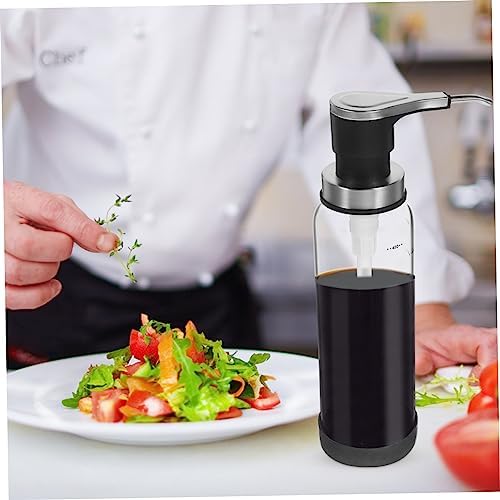 500ml Press Pump Dispenser with Measurement Refillable Kitchen Tool