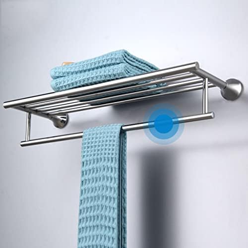 Stainless Steel Double Layer Towel Rack Wall Mounted