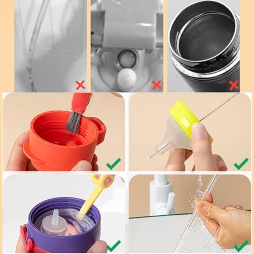 3 in 1 Cup Lid Cleaning Brush Set - Blue