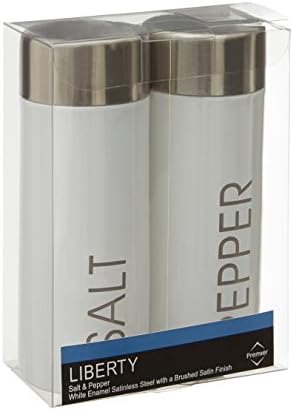 Premier Housewares Liberty Salt and Pepper Set White