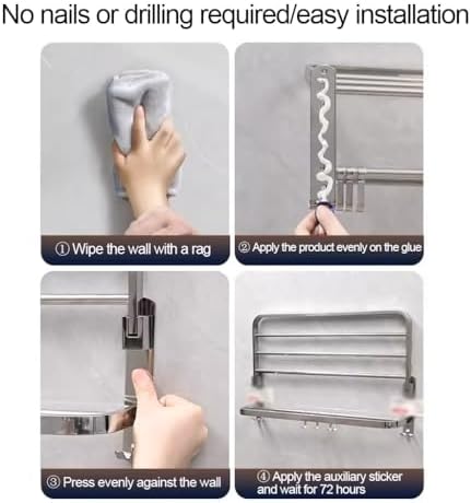 Sturdy 304 Stainless Towel Rack for Bathroom Organization
