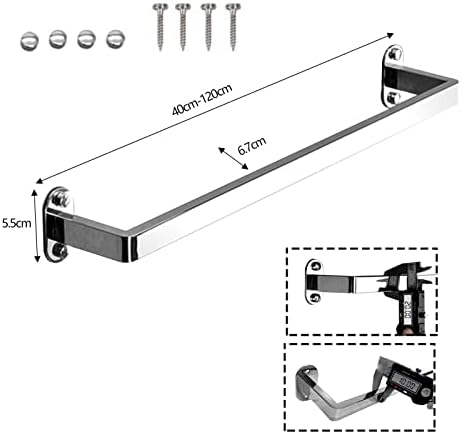 Stainless Steel Towel Bar Rail - Wall-Mounted Rounded Corner 157in