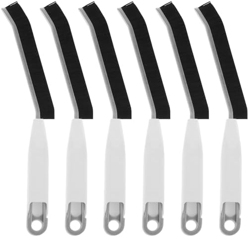6-Piece Crevice Cleaning Brush Set with Non-Slip Handle