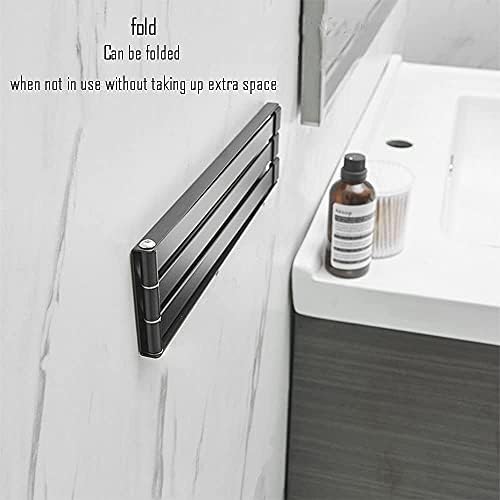 LUCEAE Swivel Towel Bar 3 Arms 180 Rotation White