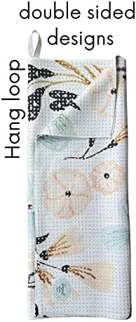 High-Quality Navy Blue White Microfiber Dish Towels