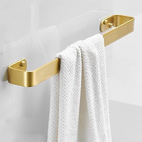 Bathroom Towel Rail Brushed Gold Wall-Mounted Towel Holder for Home Use