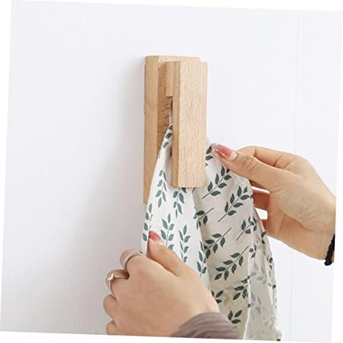 Rustic Wood Towel Hook for Bathroom Kitchen Wall-Mounted Space-Saving