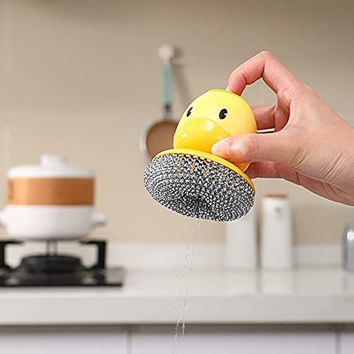 Efficient Kitchen Brush Silicone Dish Soap Press