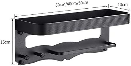 LUCEAECompact Anti-Rust Aluminum Bathroom Towel Rack Matte Black 40x13x15cm