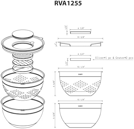 Ruvati Mixing Bowl Set - 5 Quart