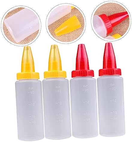 8-Piece Set of Clear Piping Bottles for Cakes DIYDeco