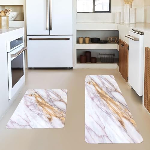 Marble Kitchen Mats 2 PCE