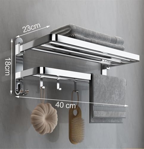 AnnBKA 304 Stainless Towel RACK 40cm Bathroom Organizer