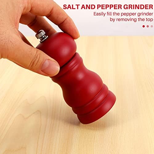 Premium Manual Salt Pepper Grinder Set with Adjustable Coarseness