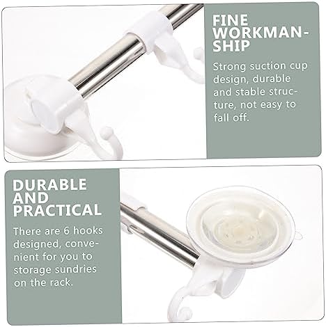 Artibetter Suction Cup Towel Rack Strong Hold Over-Door Towel Hanger