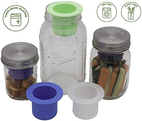 Wide Mouth Mason Jar Divider Cup Plastic-Free Lunch Snack Organizer