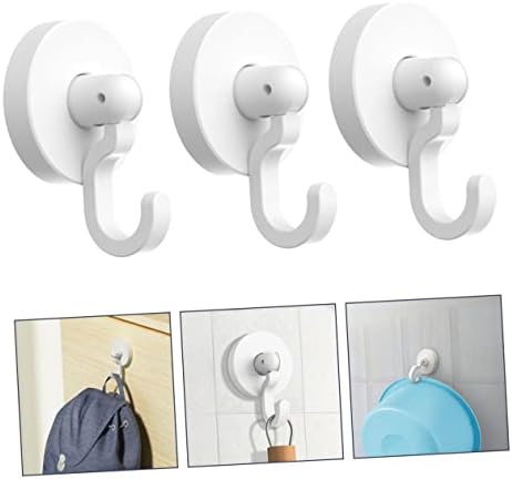 VALICLUD 3Pcs Self Adhesive Wall Hooks for Towels Coats and Keys