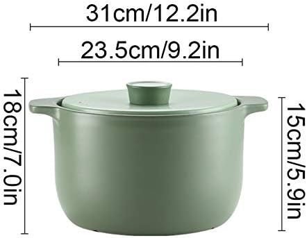 SISWIM 55L Green Ceramicsouplify Pot with Lid