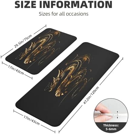 Golden Dragon Non-Slip Kitchen Rugs for Kitchen Office Use