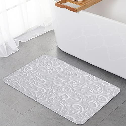 Libaoge Set of 2 Christmas Silver Pattern Kitchen Mats