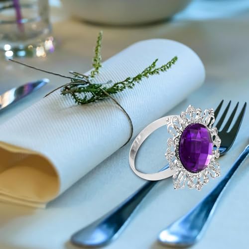 FRCOLOR 12-Piece bling Napkin Rings