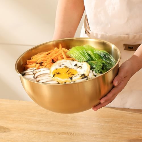Stainless Steel Salad Bowls Set of 2 with Measurement Markings