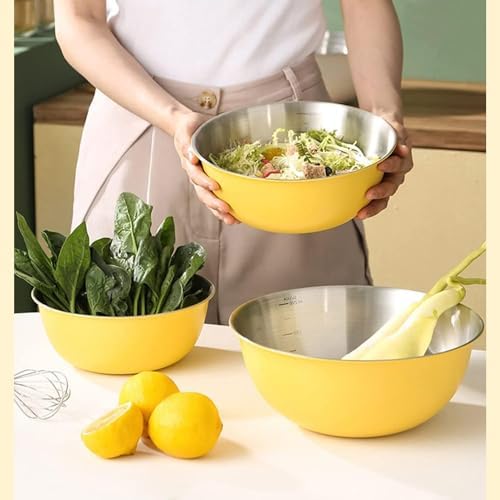 Stainless Steel Mixing Bowls Colander Set for Kitchen Use