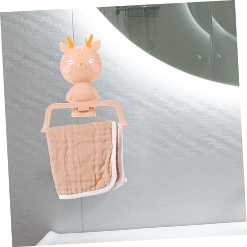 Cartoon Elk Towel Hanger Punch for Bathroom Kitchen - Easy to Install