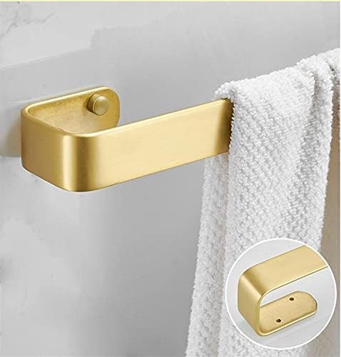 Bathroom Towel Rail Brushed Gold Wall-Mounted Towel Holder for Home Use