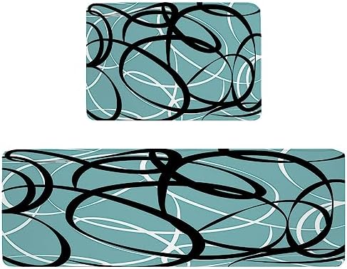 Modern Geometric Kitchen Rugs Set