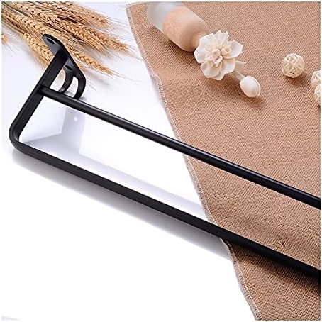 Modern Black Aluminum Towel Rail Wall-Mounted Towel Bar