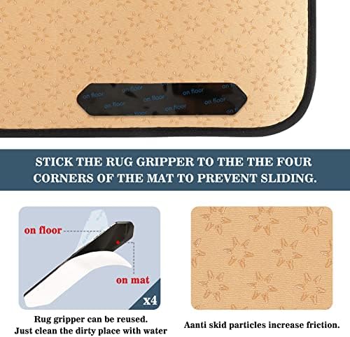 Xmas Kitchen Anti-Fatigue Rug Red Brown