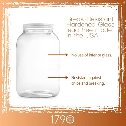 1790 Large Glass Jars with Lid
