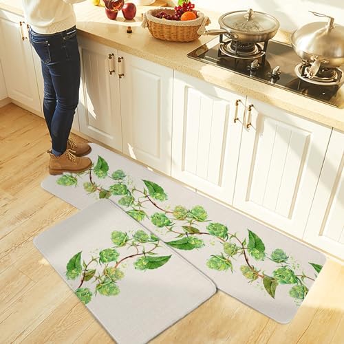 Cozy 18x30 18x47 Non-Slip Kitchen Rugs from Carosoffe