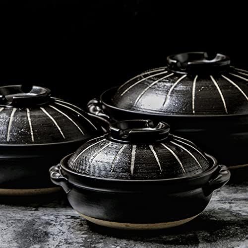 CTXDLKStock Pot Heat Resistant Cooker for Black Casserole with Cover