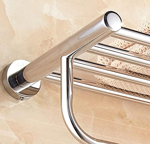 LUCEAE Stainless Steel Towel Rack with Hooks and Bars