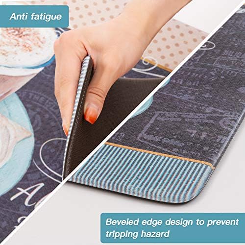 Cozy Coffee Theme Kitchen Rugs - Smooth Durable for Home
