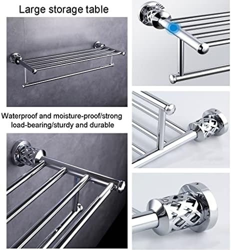 ANN BKA - Ergonomic Bathroom Towel Holder Double-Layer Stainless Steel Towel Rack