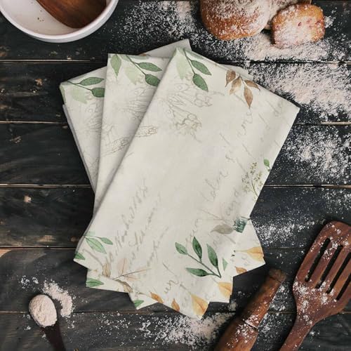 Sage Green Fall Pumpkins Kitchen Towels
